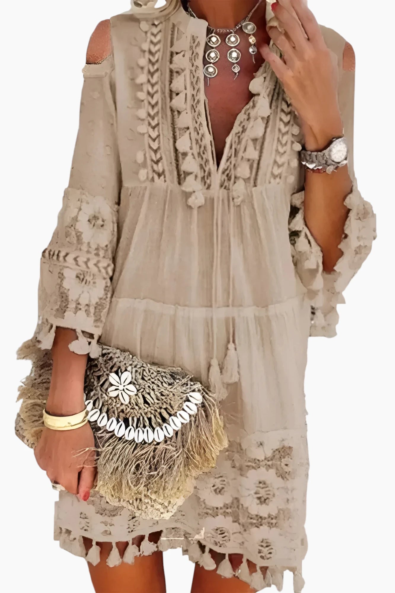 Robe Bohème Épaules Dénudées "Naïa"