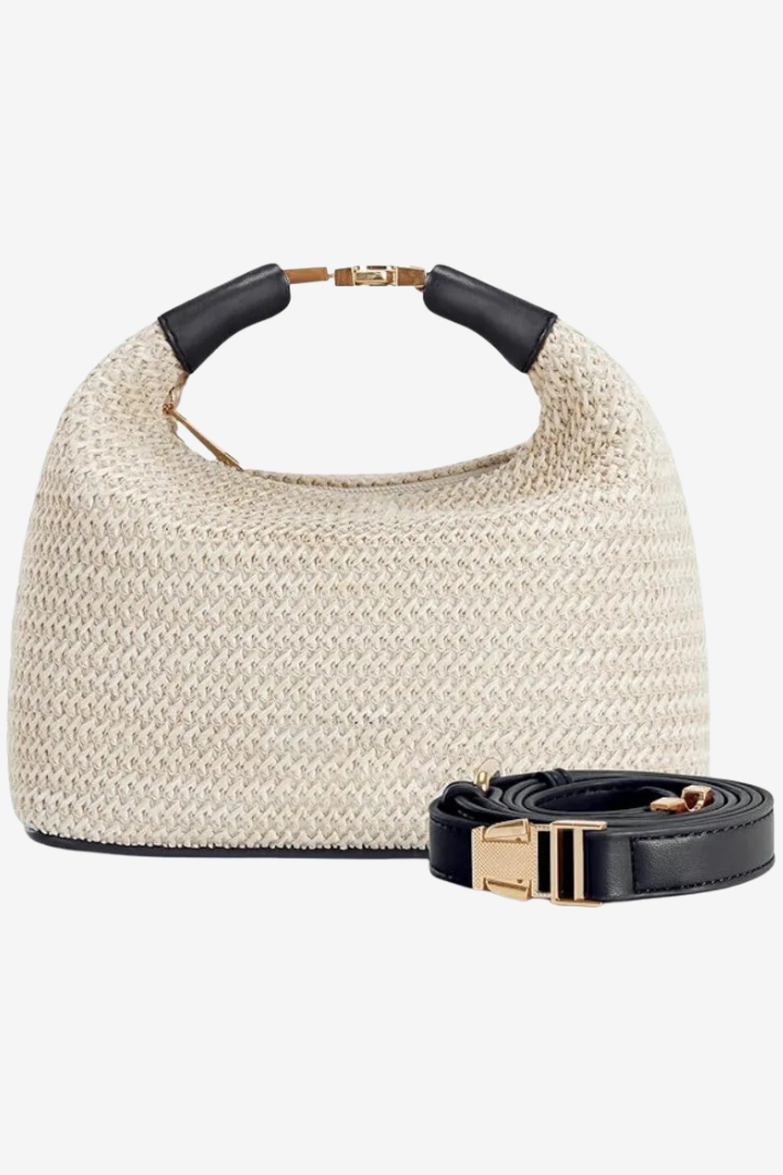 Sac de plage en paille pour femmes, sacs à bandoulière tissés, sacoche à poignée supérieure, sac à main pour l'été
