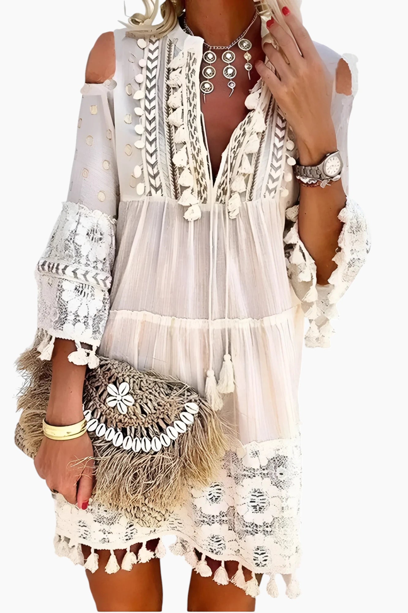 Robe Bohème Épaules Dénudées "Naïa"