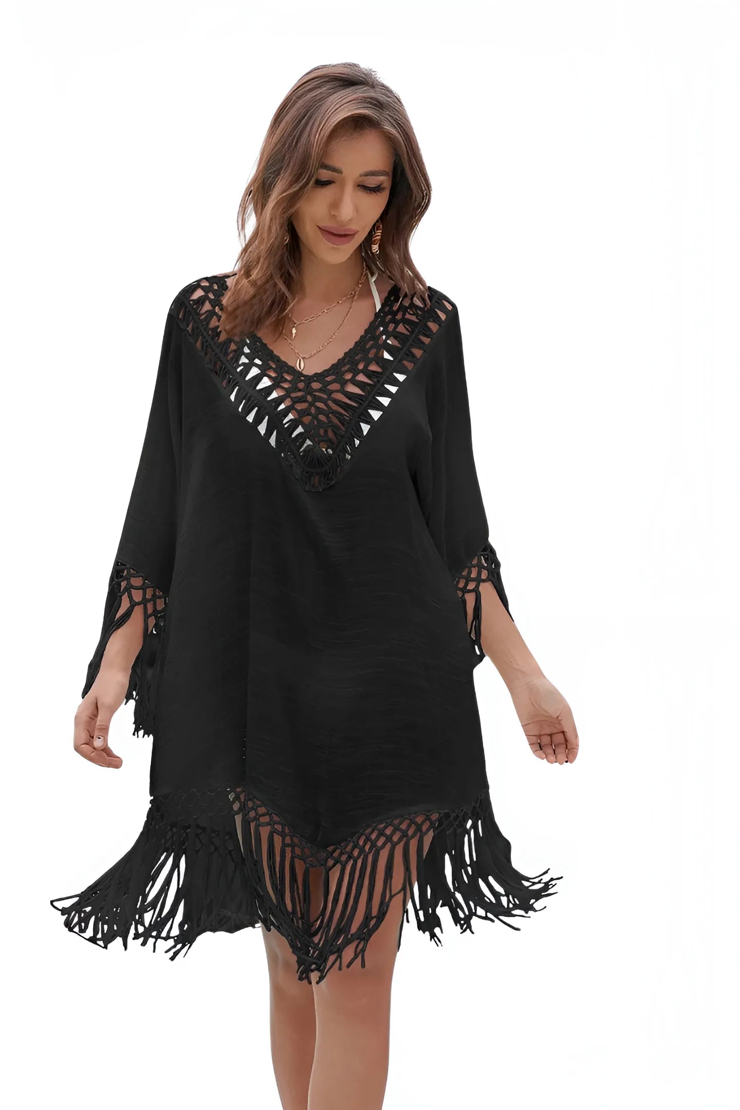 Robe de Plage Bohème en Crochet "Ibiza"