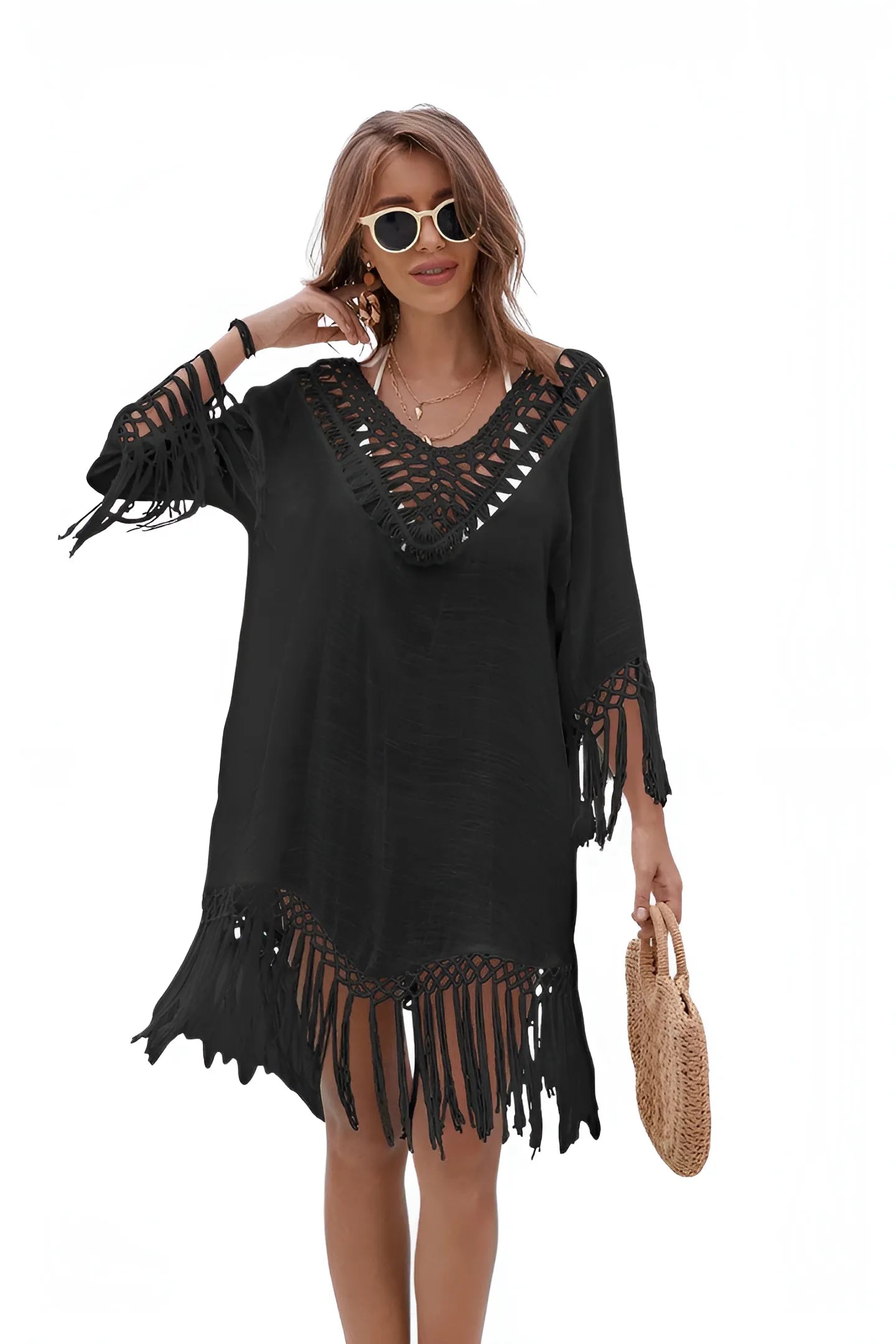 Robe de Plage Bohème en Crochet "Ibiza"