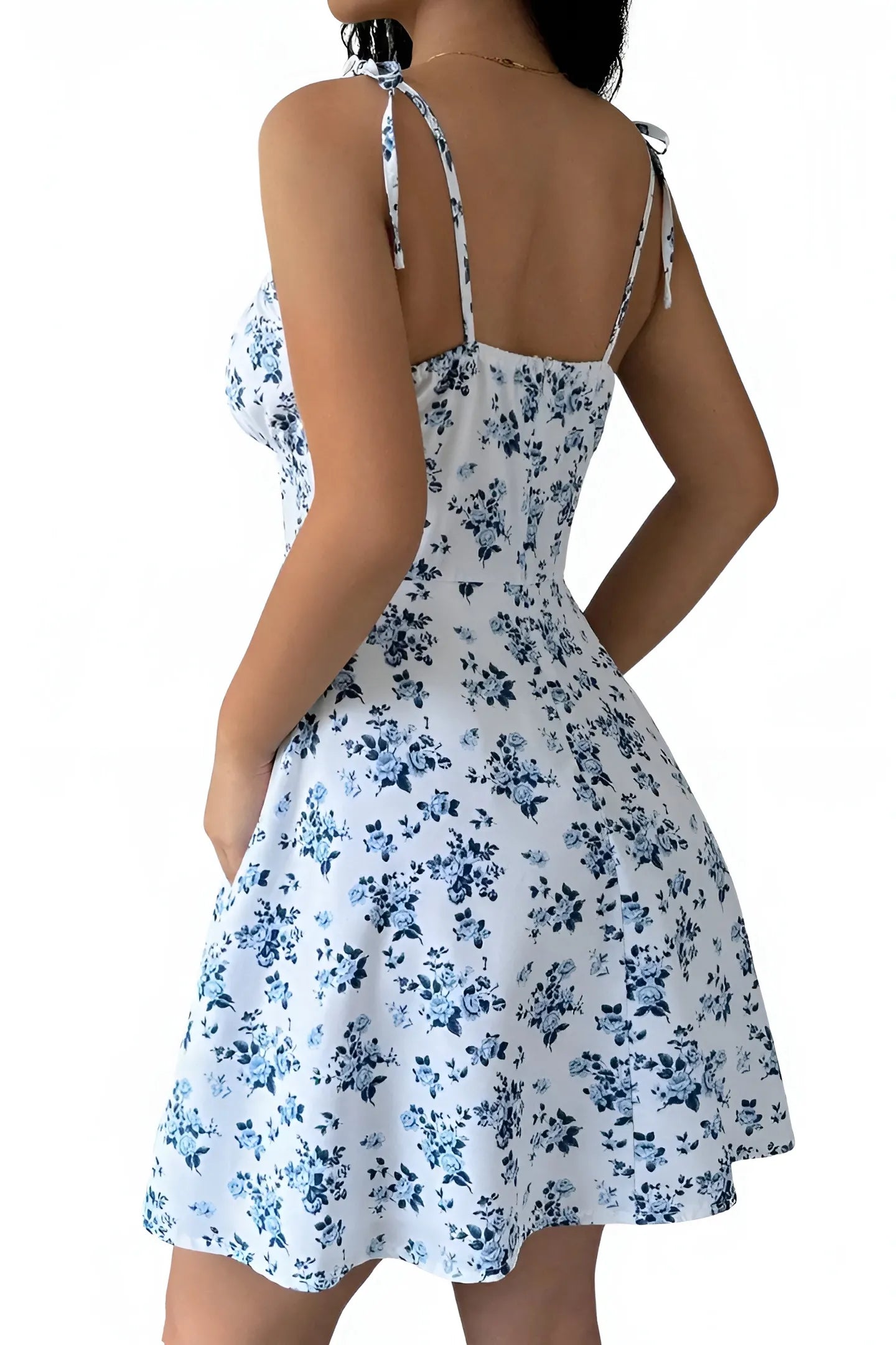 Robe Courte Bohème Florale "Céleste"